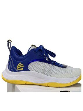 Under Armour STEPH CURRY GS 3Z6 Basketball Shoes Youth Size 3.5Y Blue Yellow